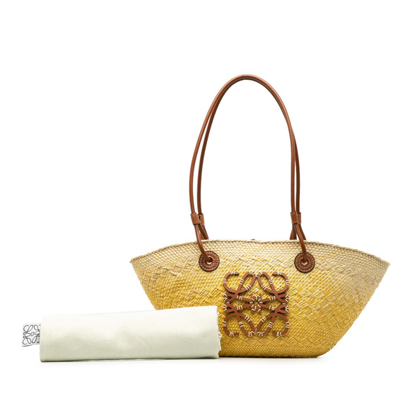 Pre-Loved Loewe x Paulas Ibiza Small Anagram Raffia Basket Tote - Picture 11 of 11